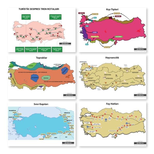 KPSS 10’lu Coğrafya Harita Seti