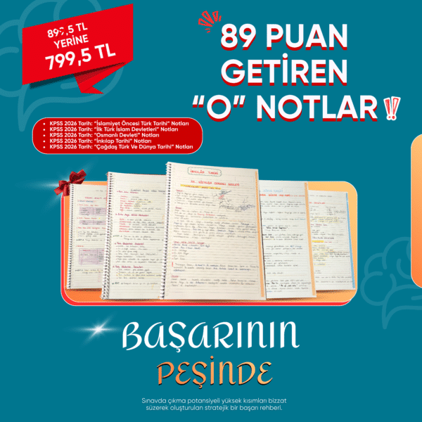 Tarih Master: 89 Puan Getiren Strateji Not Seti