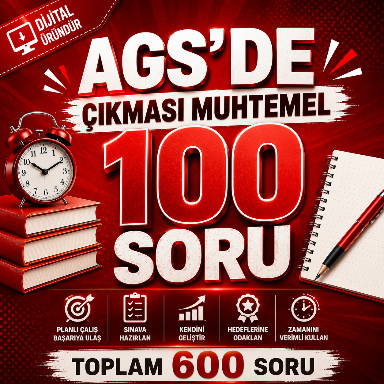 AGS'de Çıkması Muhtemel 100 Soru (Her Kısım İçin Ayrı Ayrı Hazırlanmıştır)
